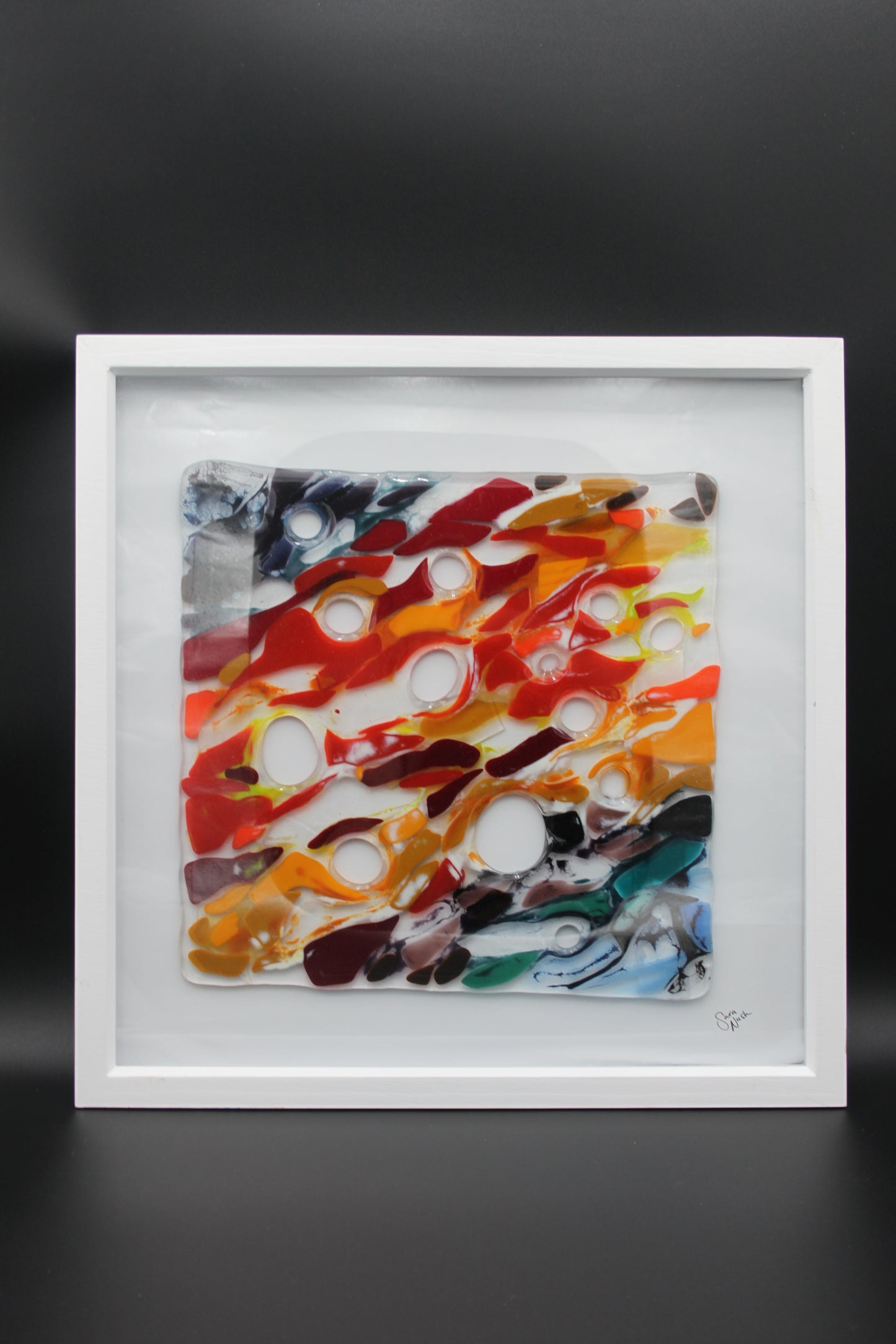 Framed Fused Glass Wall Art