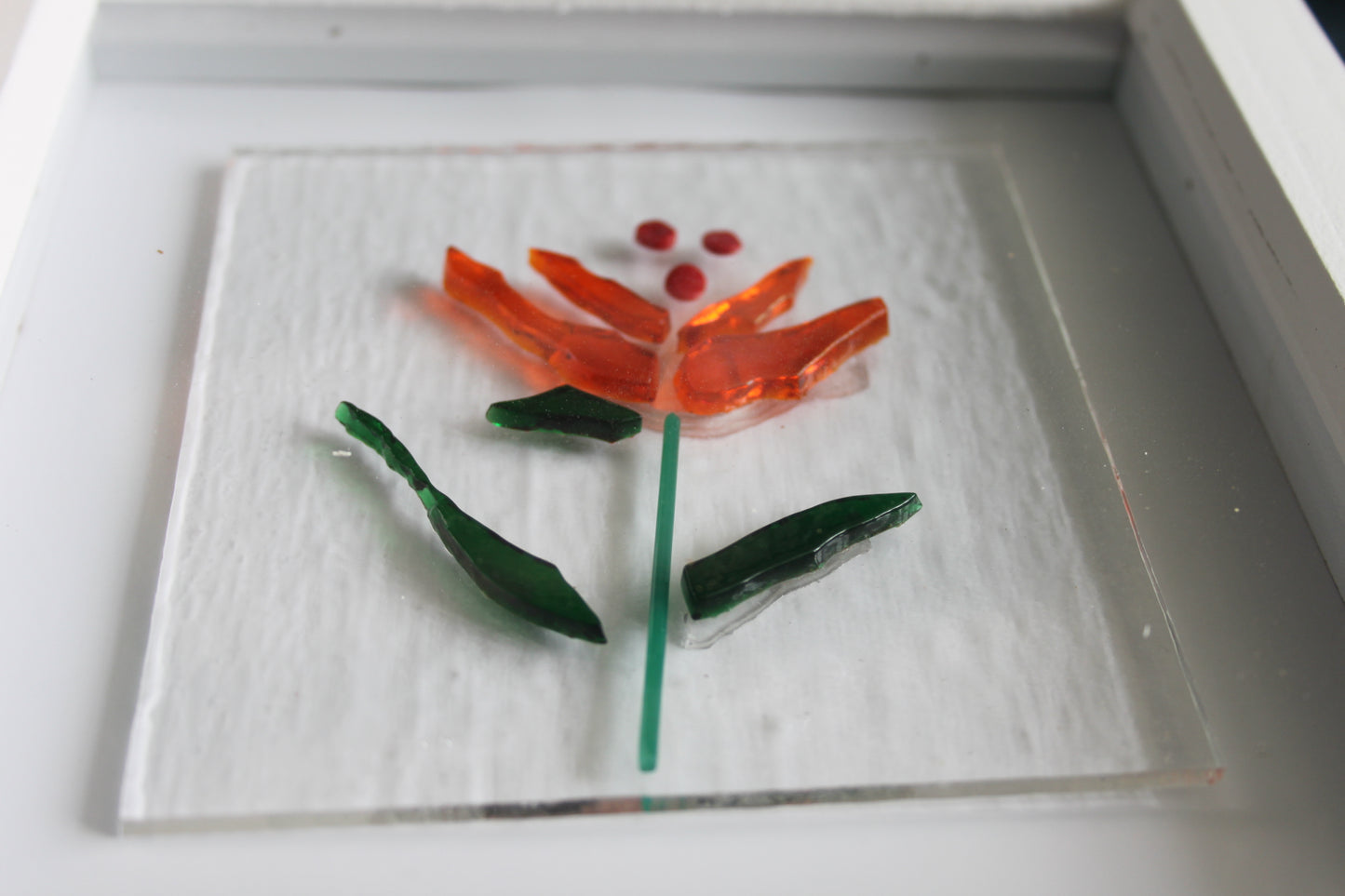 Fused Glass Flower Wall Art