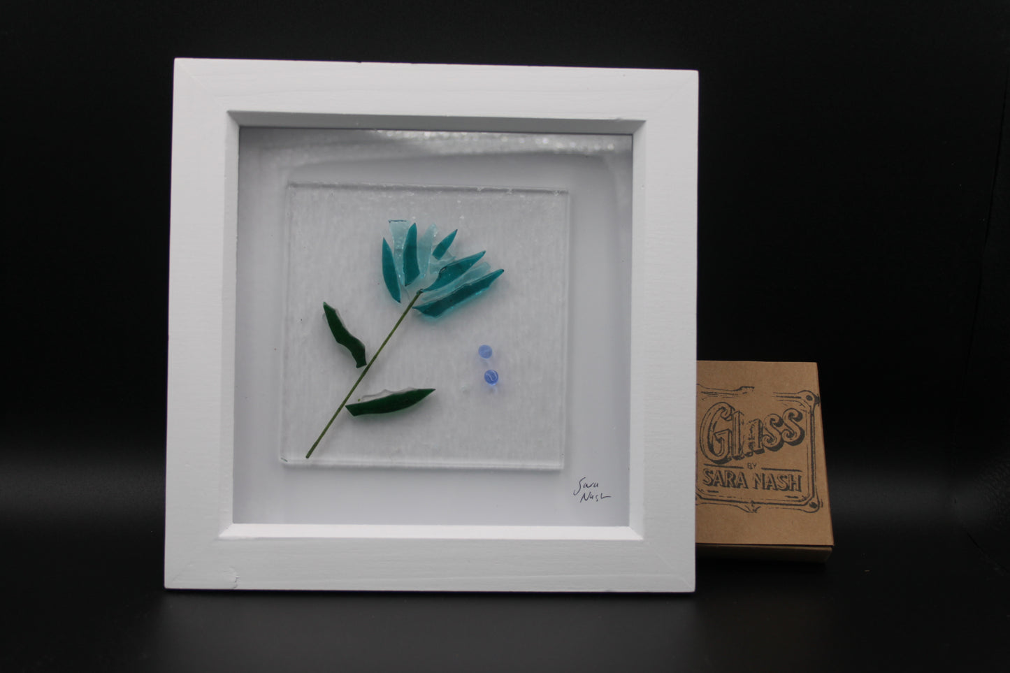 Fused glass flower picture