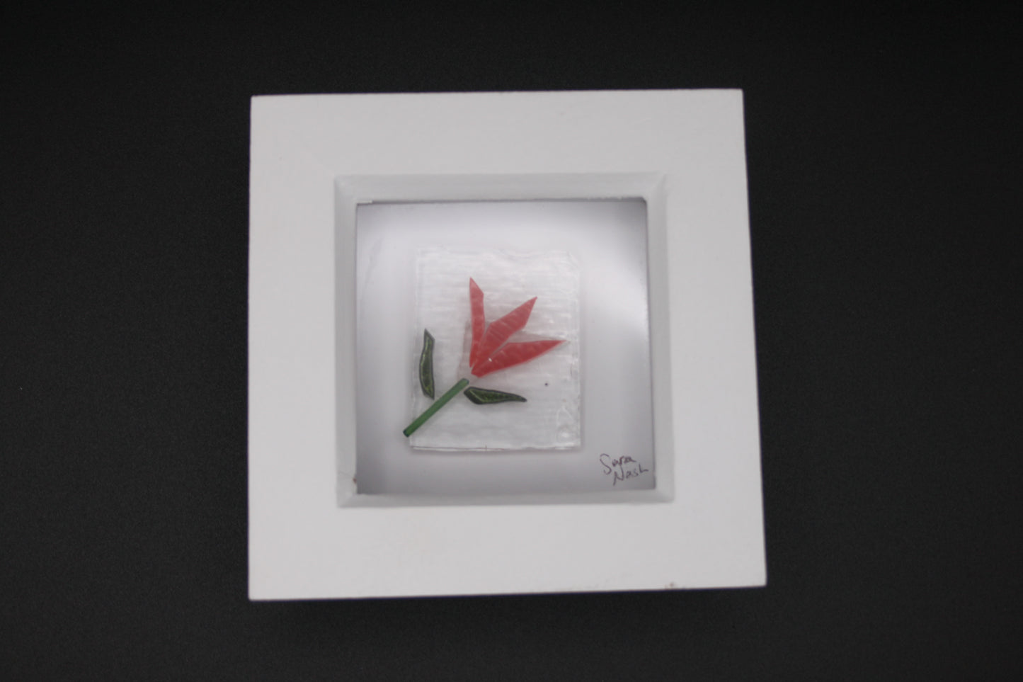 Small Framed Fused Glass Wall Art