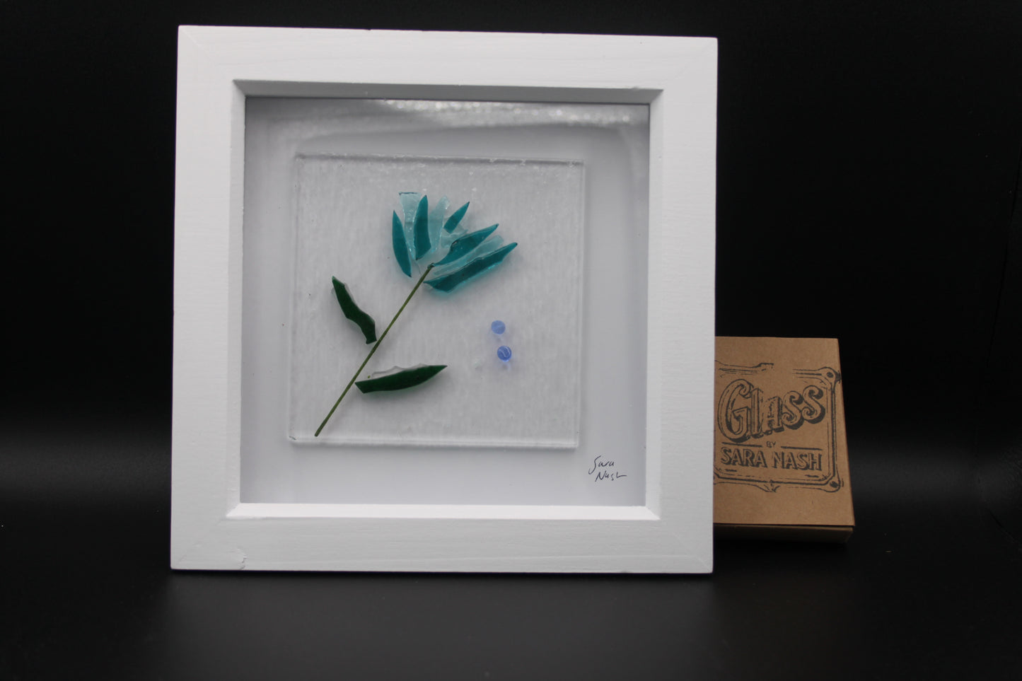 Fused glass flower picture
